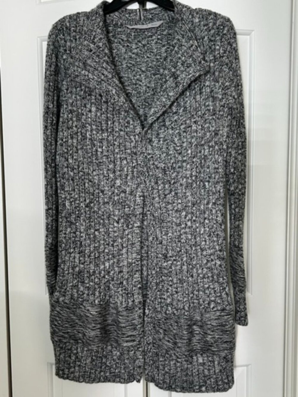 EUC Athleta Wildwood Extra Fine Merino Wool Open Front Ribbed Cardigan Sweater M